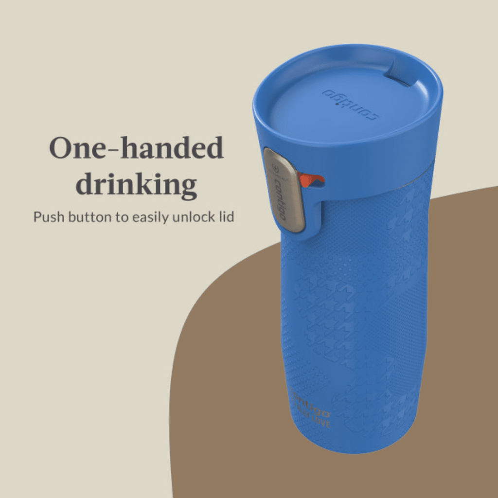Contigo x Ally Love Autoseal West Loop Vacuum-Insulated Stainless Steel Travel Mug with Easy-Clean Lid, 16 oz, Stellar Jay