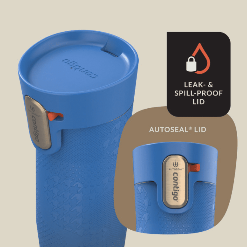 Contigo x Ally Love Autoseal West Loop Vacuum-Insulated Stainless Steel Travel Mug with Easy-Clean Lid, 16 oz, Stellar Jay