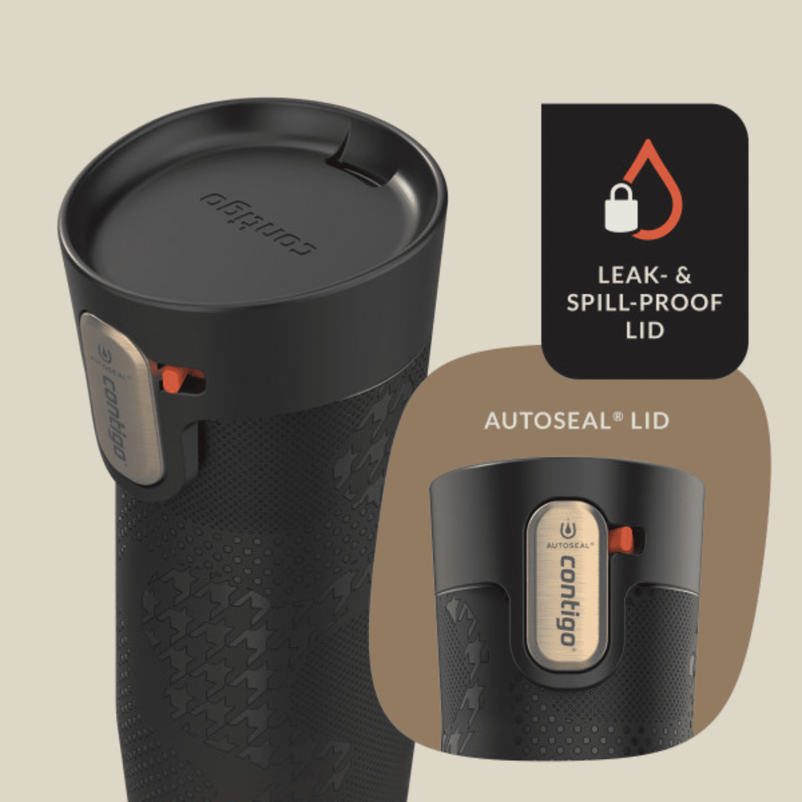 Contigo x Ally Love Autoseal West Loop Vacuum-Insulated Stainless Steel Travel Mug with Easy-Clean Lid, 16 oz, Stellar Jay
