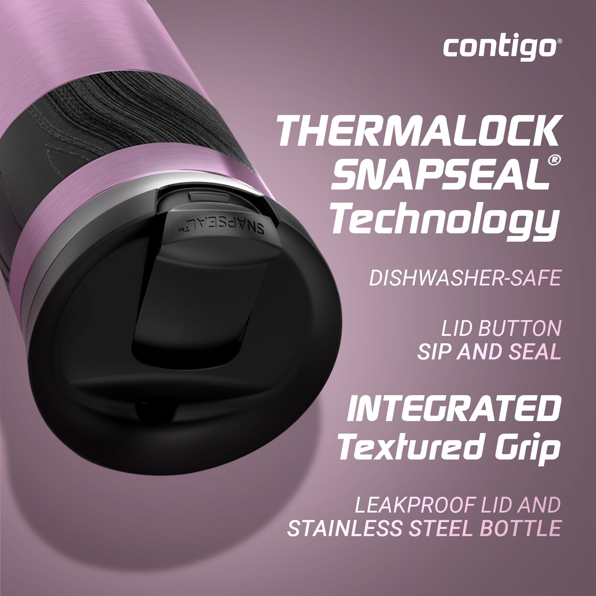 Contigo Byron 2.0 Stainless Steel Travel Mug with SNAPSEAL Lid and Grip, 16oz.