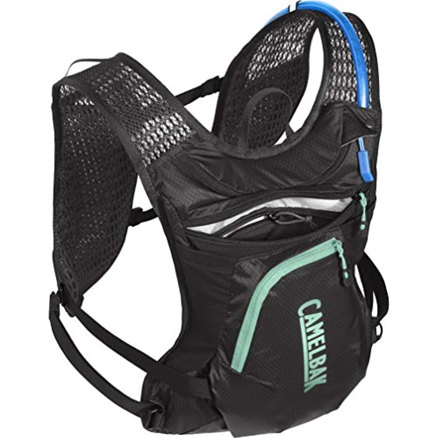CamelBak Women's Chase Bike Vest 50oz - Hydration Vest - Easy Access Pockets, Black/Mint