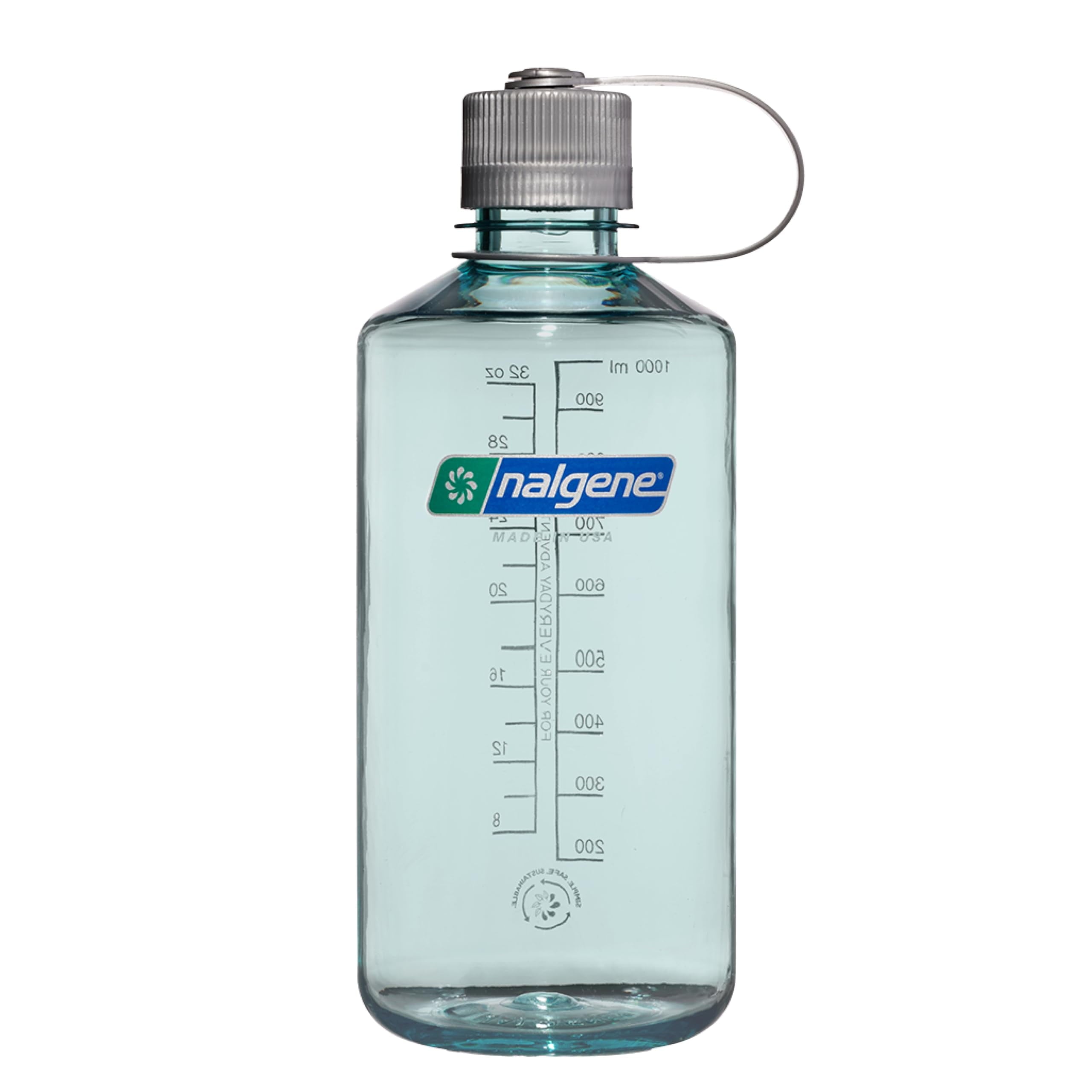 Nalgene Sustain 32 oz Narrow Mouth Plastic Water Bottle