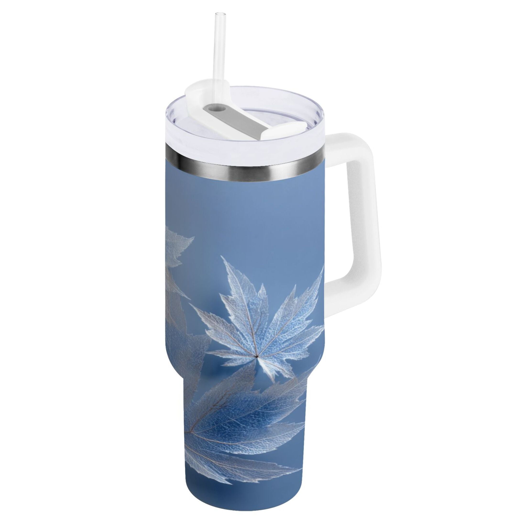 30 oz Insulated Stainless Steel Tumbler Double Wall Stainless Steel Tumbler with 2-Way Drinking Glass Mapleleaves