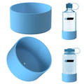 Linkidea 2 Pack Water Bottle Boot Compatible with Nalgene Sustain Wide Mouth 32oz/48oz, Narrow Mouth 32oz, Silicone Anti-Slip Bottle Bottom Bumper Protector (Blue)