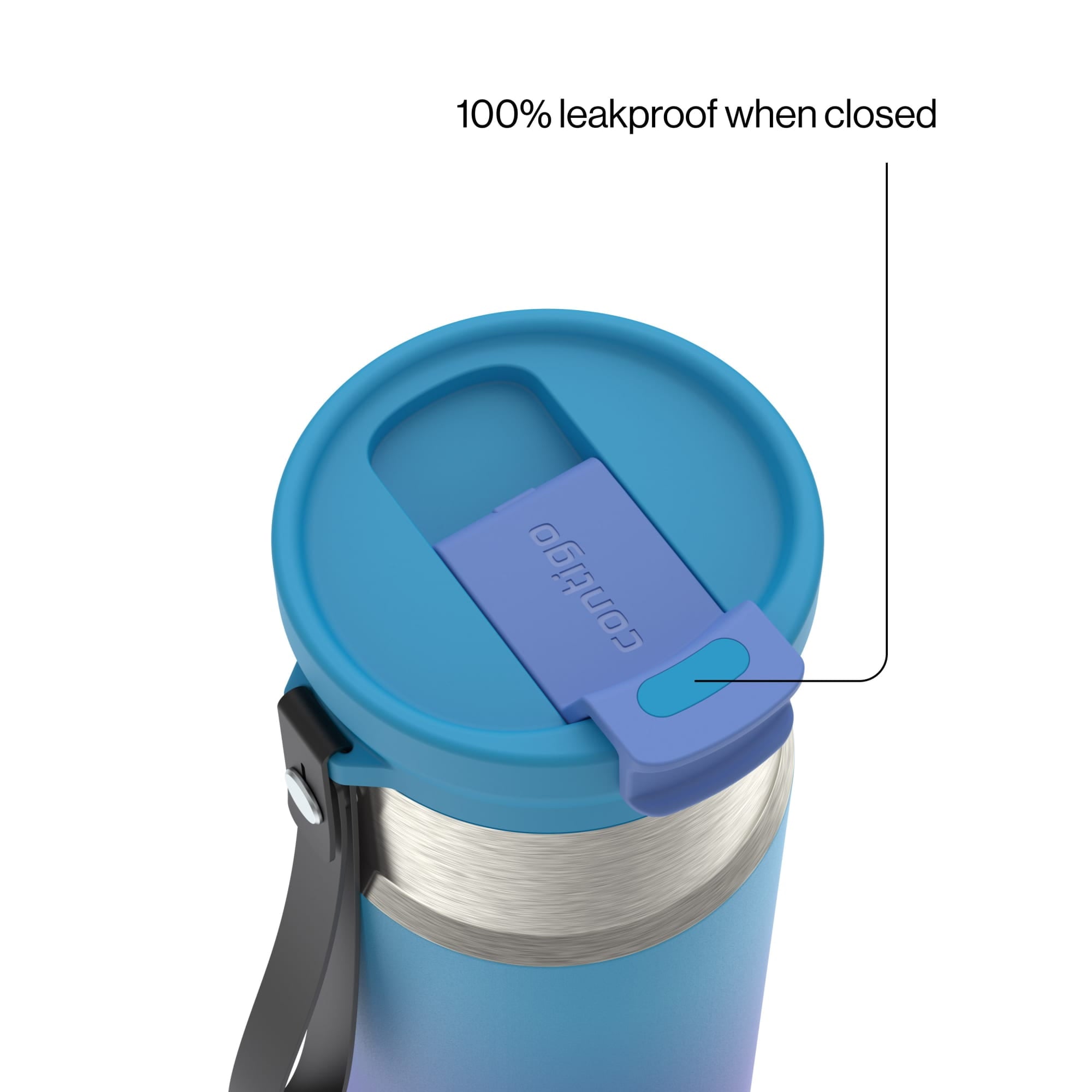 Contigo DualSip 16 oz Compact Leakproof Insulated Water Bottle with 2-Way Lid