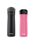 Contigo Jackson Chill  Bundle 2 Water Bottles Black 24oz and Pink  20oz with Autopop Lid