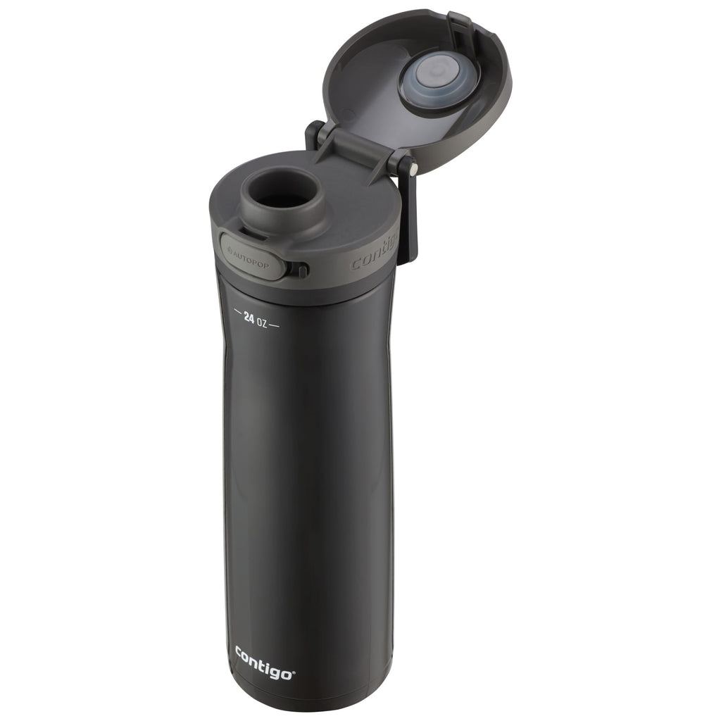Contigo Jackson Chill  Bundle 2 Water Bottles Black 24oz and Pink  20oz with Autopop Lid