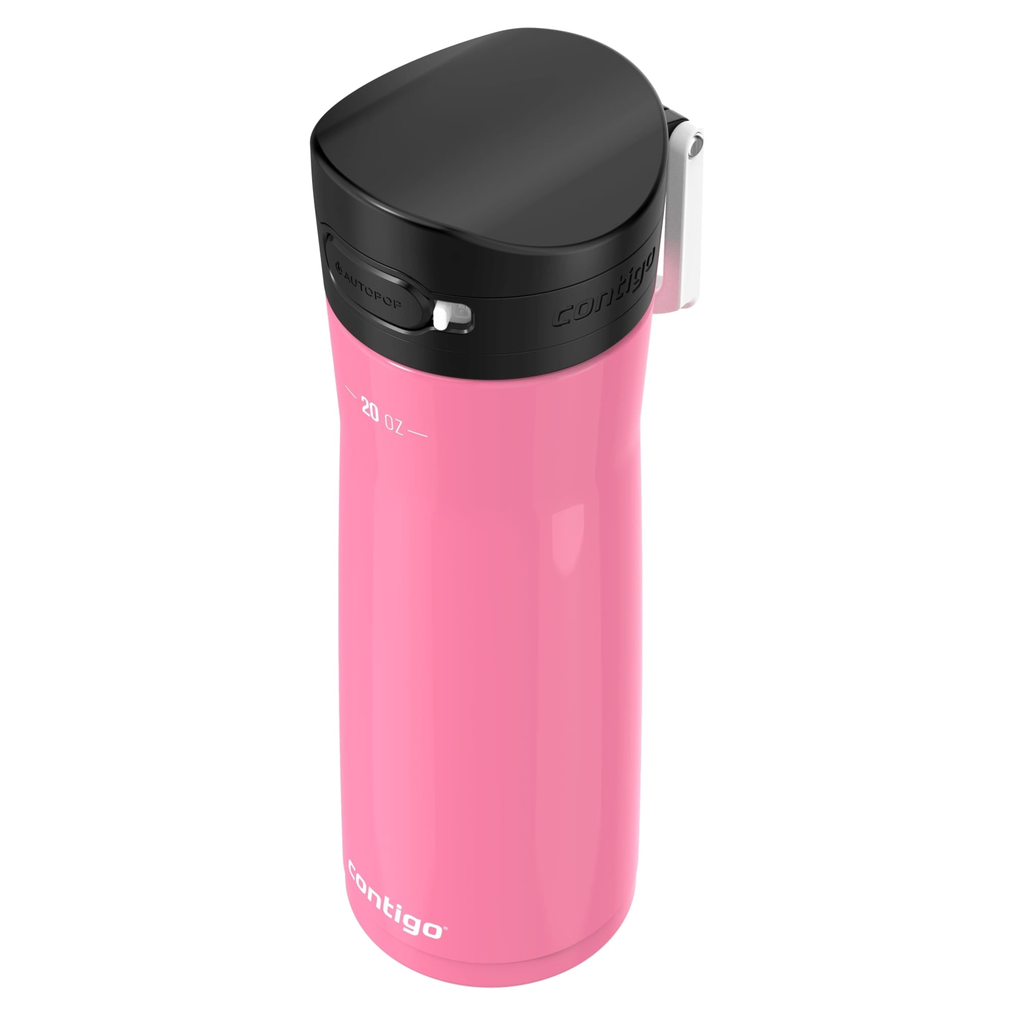 Contigo Jackson Chill  Bundle 2 Water Bottles Black 24oz and Pink  20oz with Autopop Lid