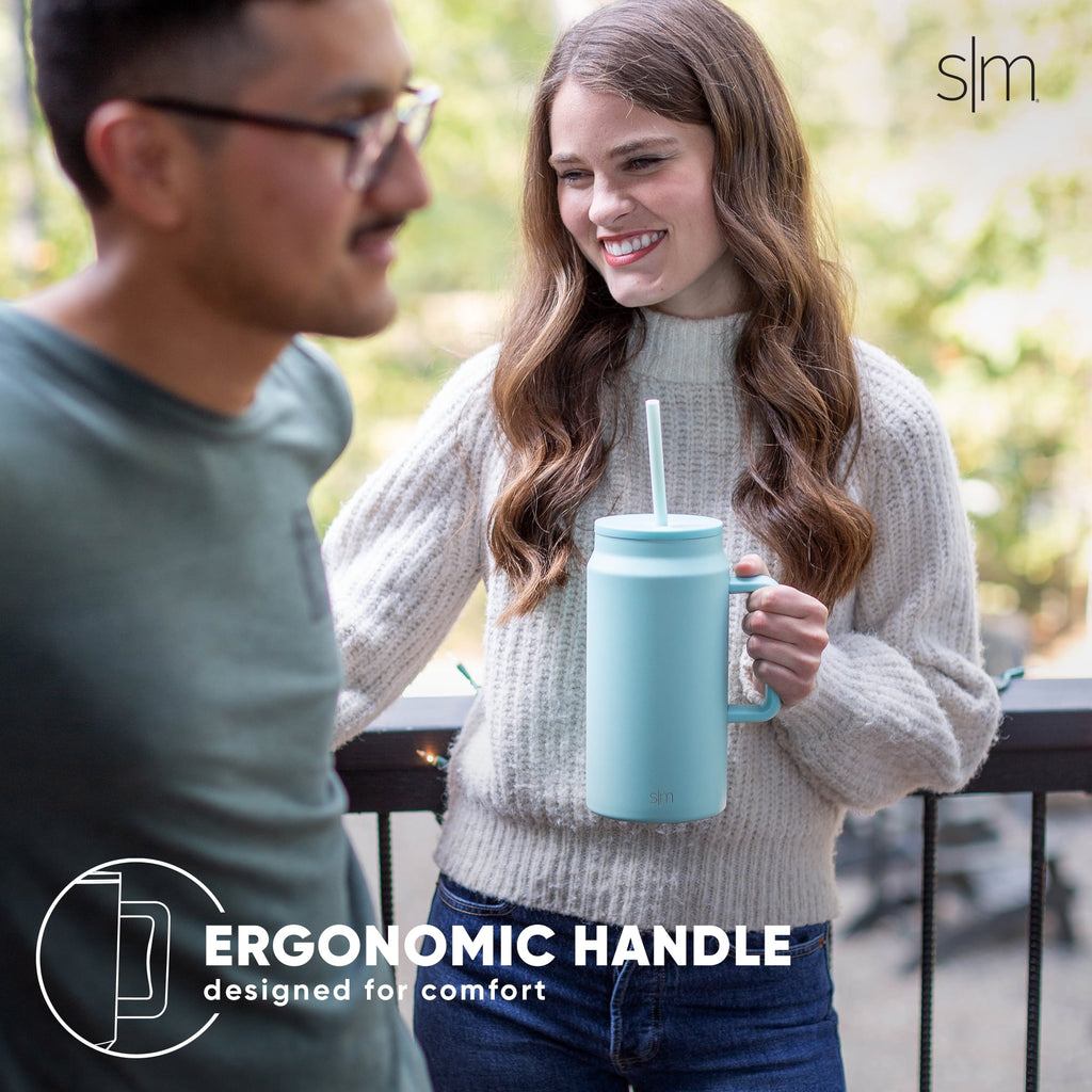 Simple Modern 50 fl oz Insulated Stainless Steel Trek Tumbler with Straw Lid | Midnight Black