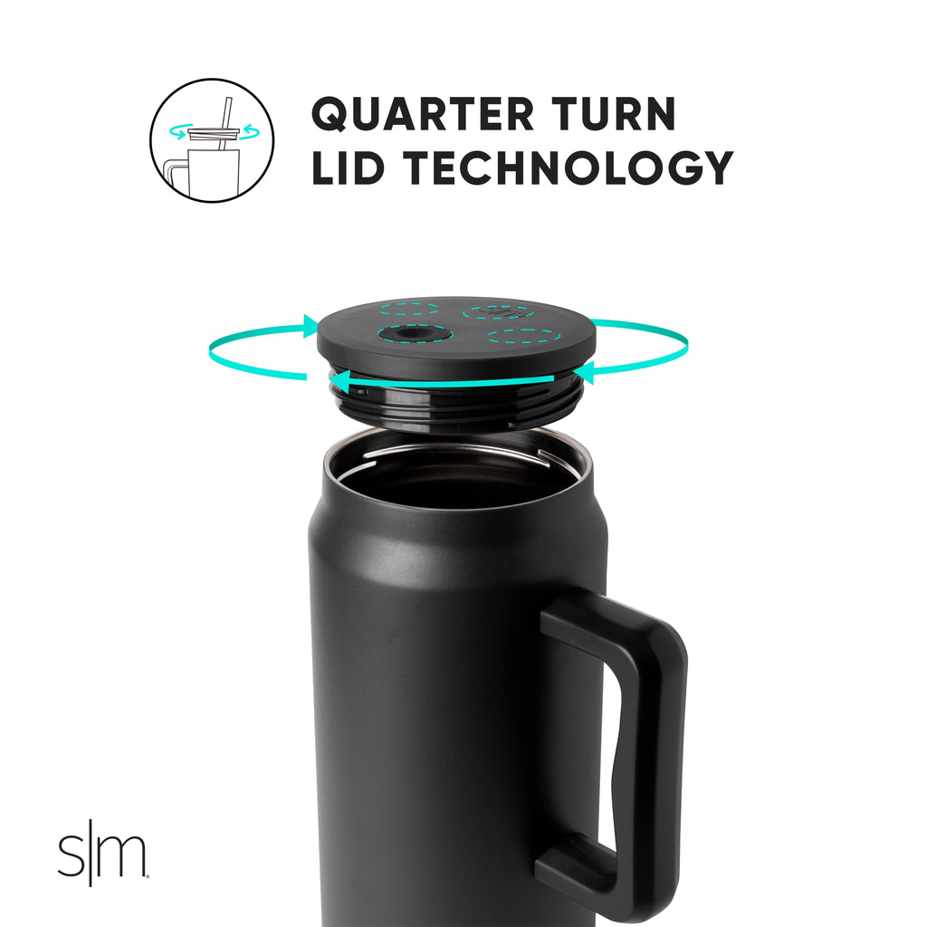 Simple Modern 50 fl oz Insulated Stainless Steel Trek Tumbler with Straw Lid | Midnight Black