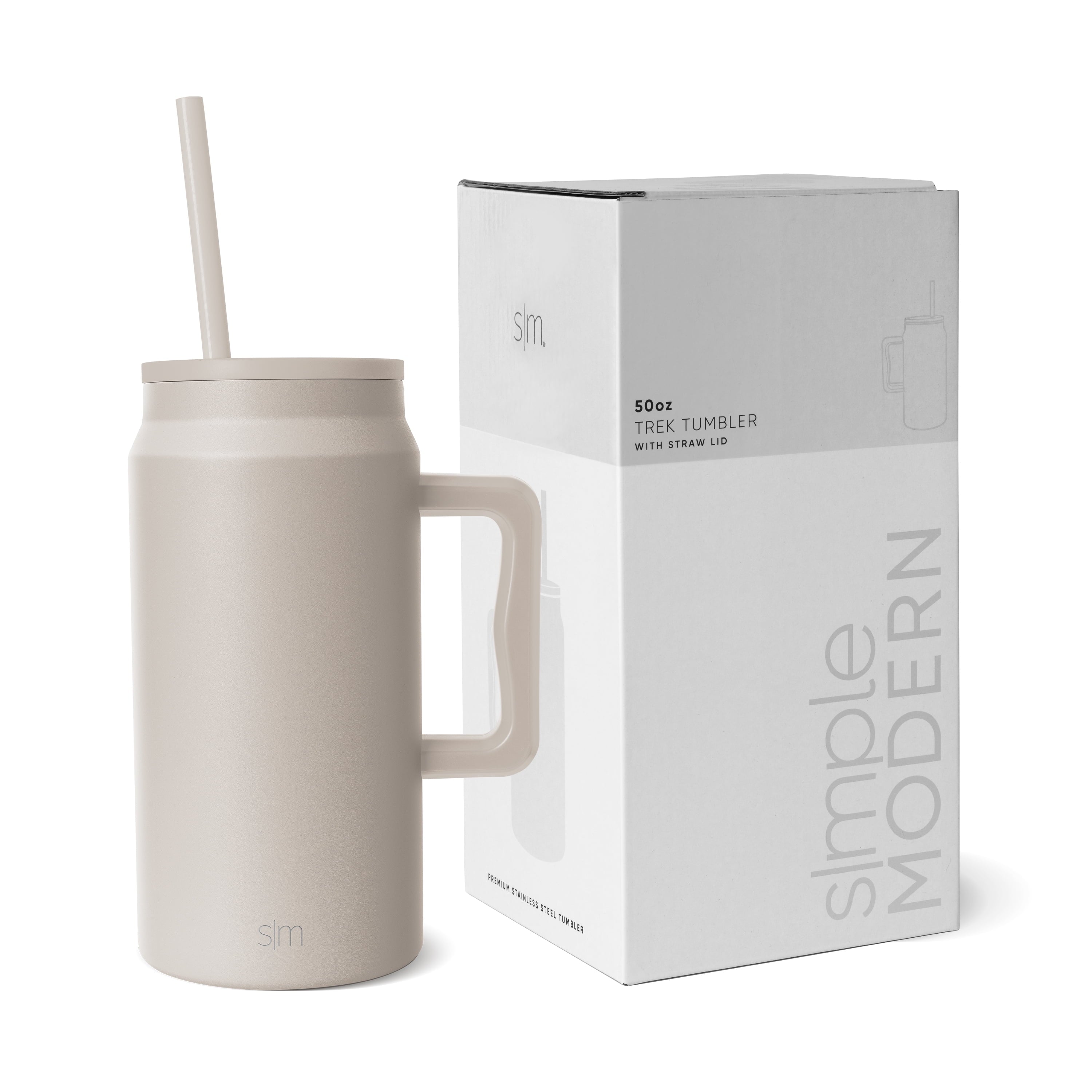 Simple Modern 50 fl oz Insulated Stainless Steel Trek Tumbler with Straw Lid | Midnight Black