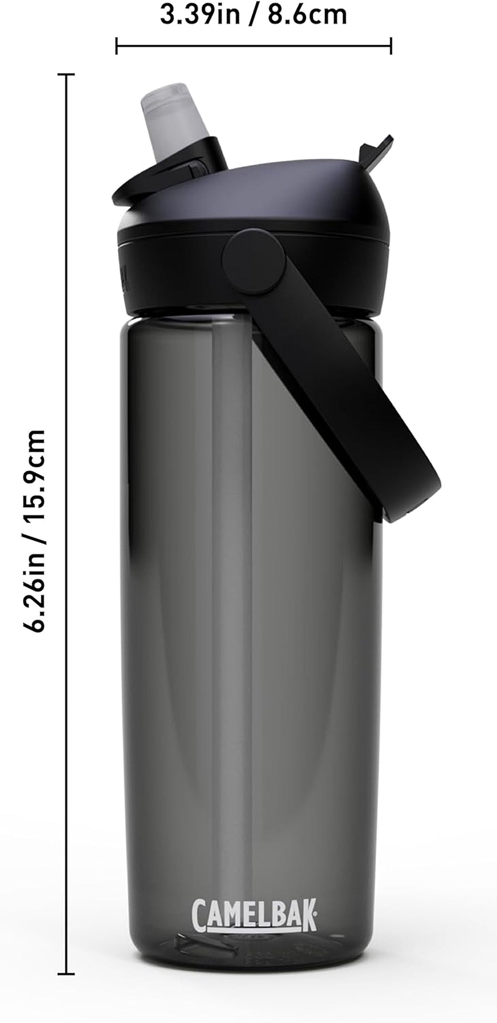 Camelbak Thrive Flip Straw 20oz Water Bottle, Charcoal
