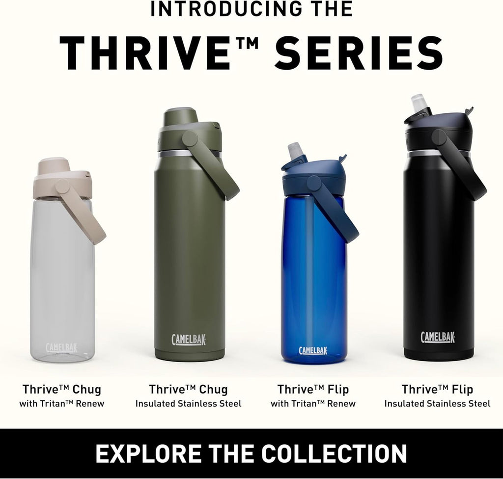 Camelbak Thrive Flip Straw 20oz Water Bottle, Charcoal
