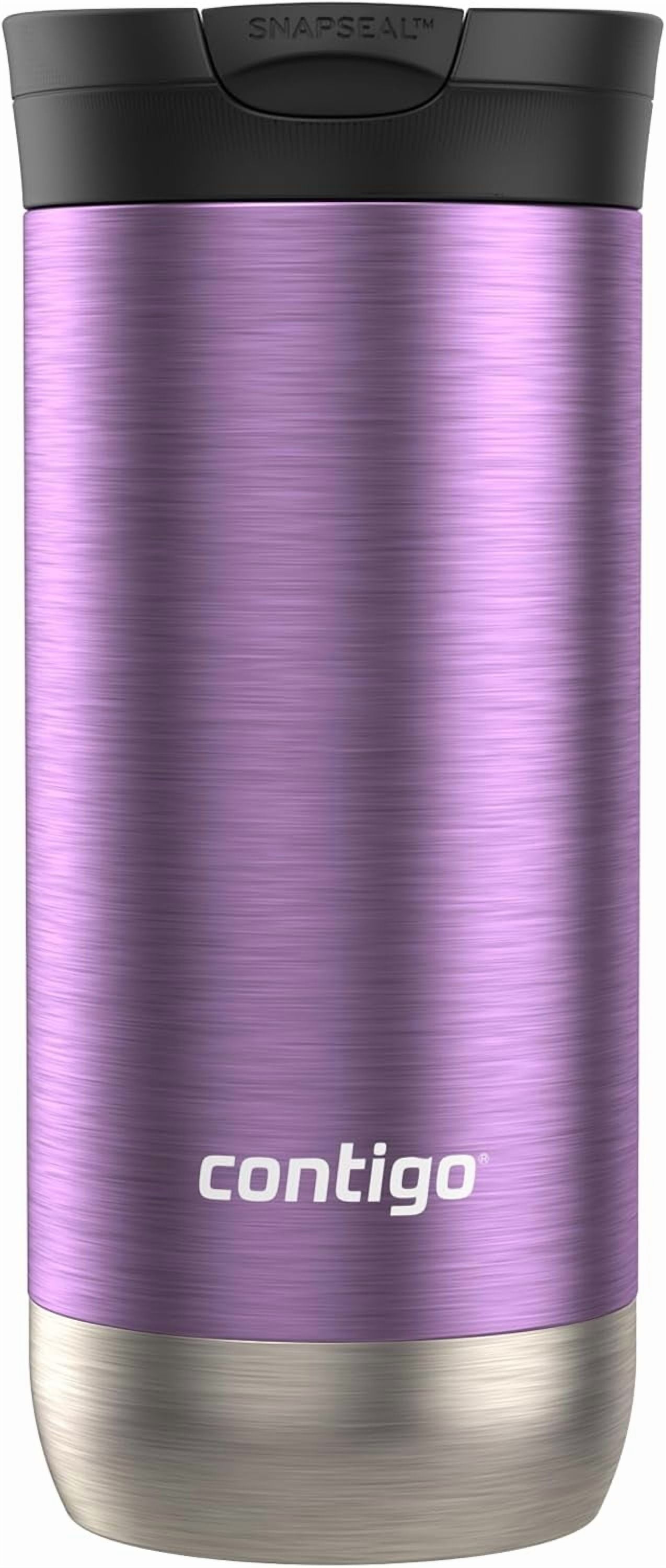 Contigo Huron SnapSeal Insulated Travel Tumbler, Purple Panzy Color 16 oz (473 mL)