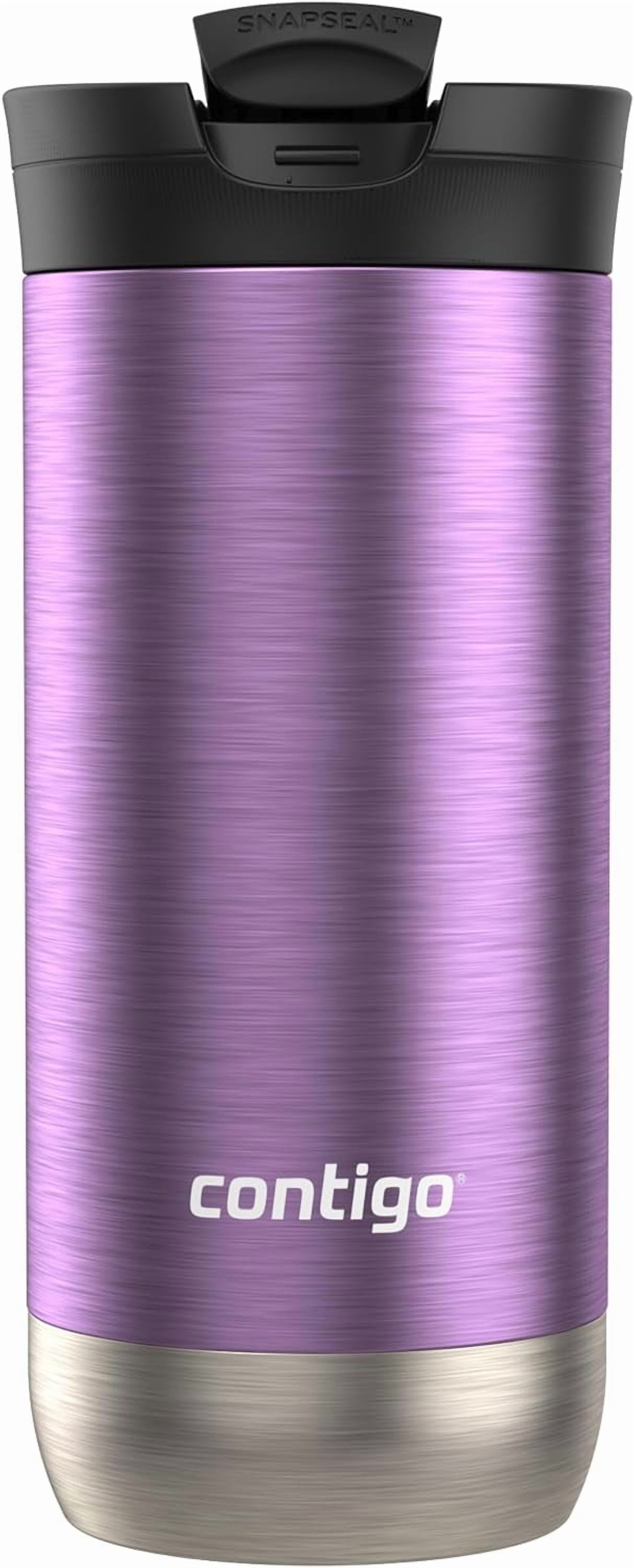 Contigo Huron SnapSeal Insulated Travel Tumbler, Purple Panzy Color 16 oz (473 mL)