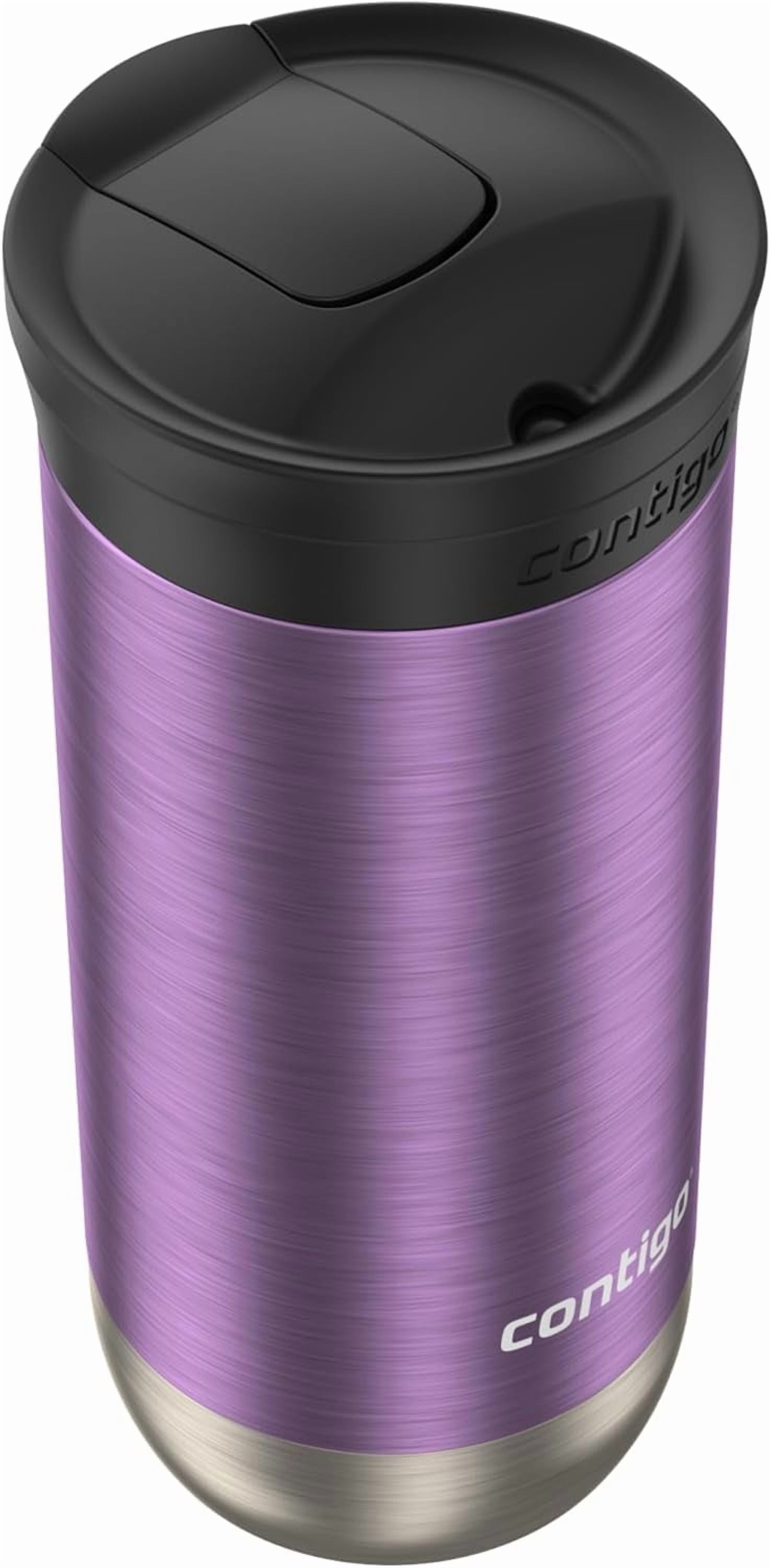 Contigo Huron SnapSeal Insulated Travel Tumbler, Purple Panzy Color 16 oz (473 mL)