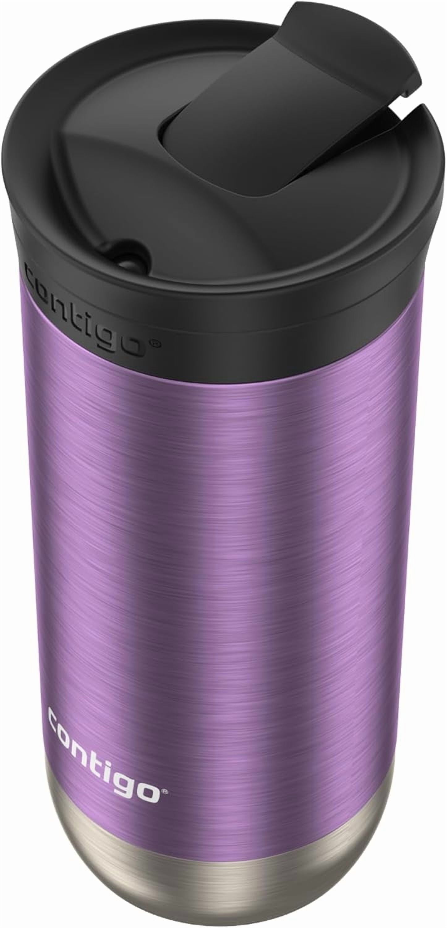 Contigo Huron SnapSeal Insulated Travel Tumbler, Purple Panzy Color 16 oz (473 mL)