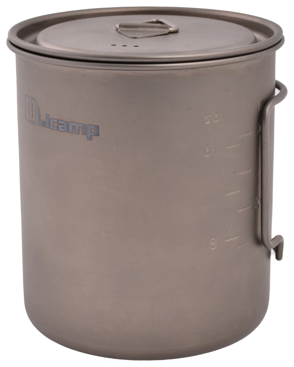 Olicamp Titanium Space Saver Mug with Lid, Nests Nalgene Bottle Inside, Lightweight and Compact, Perfect for Camping and Backpacking, 750mL