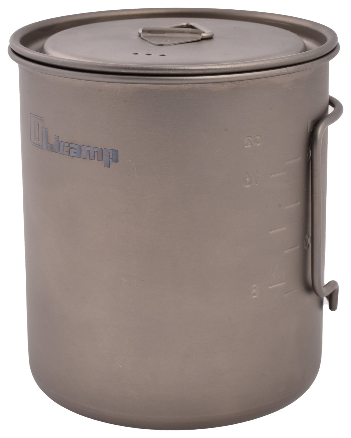 Olicamp Titanium Space Saver Mug with Lid, Nests Nalgene Bottle Inside, Lightweight and Compact, Perfect for Camping and Backpacking, 750mL