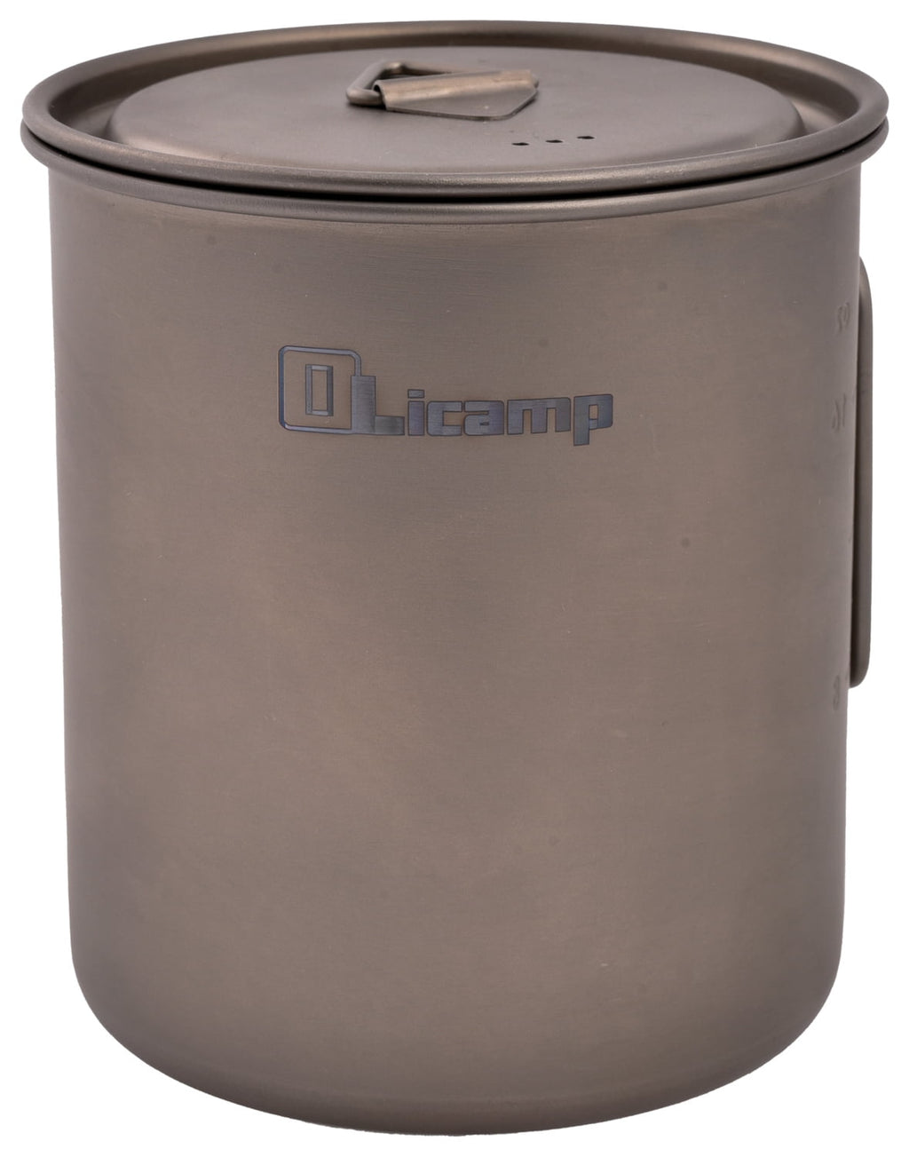 Olicamp Titanium Space Saver Mug with Lid, Nests Nalgene Bottle Inside, Lightweight and Compact, Perfect for Camping and Backpacking, 750mL