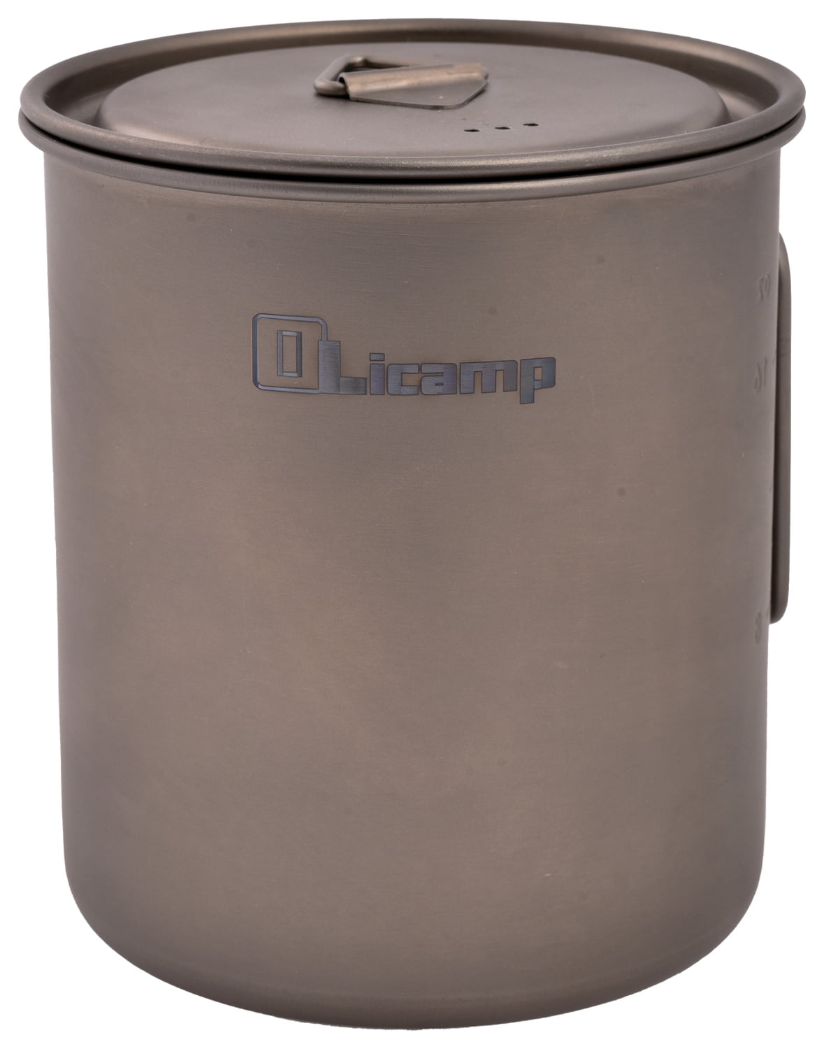 Olicamp Titanium Space Saver Mug with Lid, Nests Nalgene Bottle Inside, Lightweight and Compact, Perfect for Camping and Backpacking, 750mL