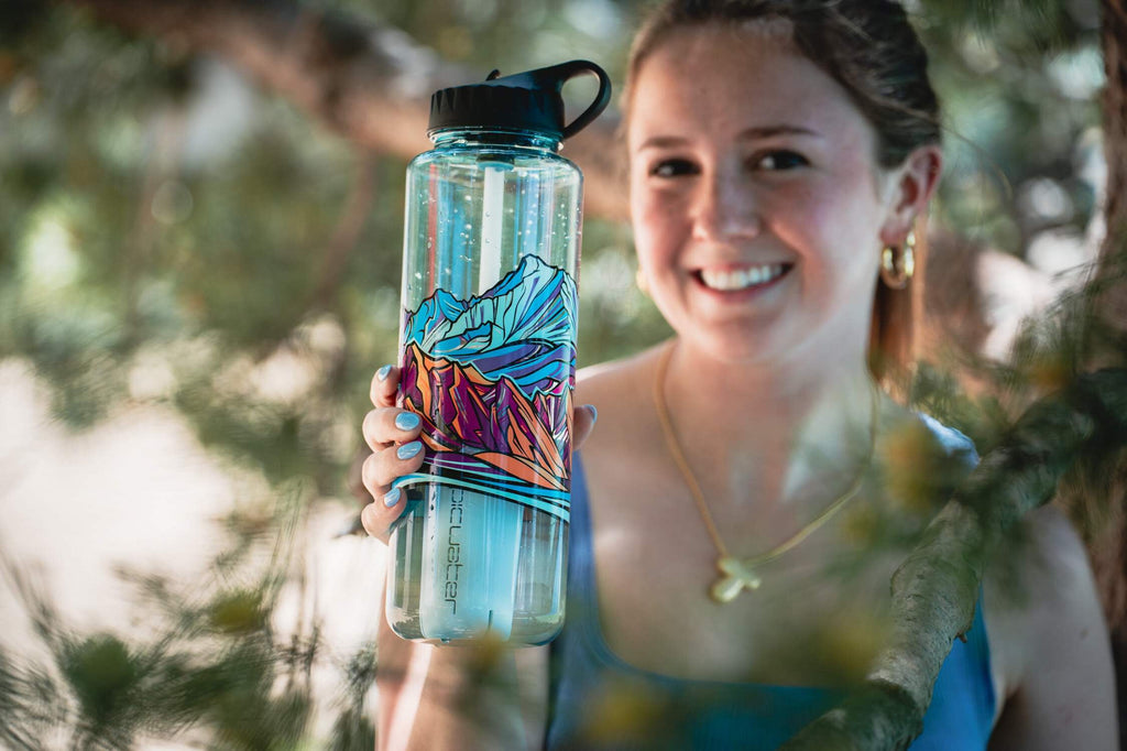 Epic Water Filters Nalgene OG Sustain Tritan USA Made Water Bottle and 75 Gallon Filter - Removes 99.99% of Water Impurities, 32oz, Leggitt Art