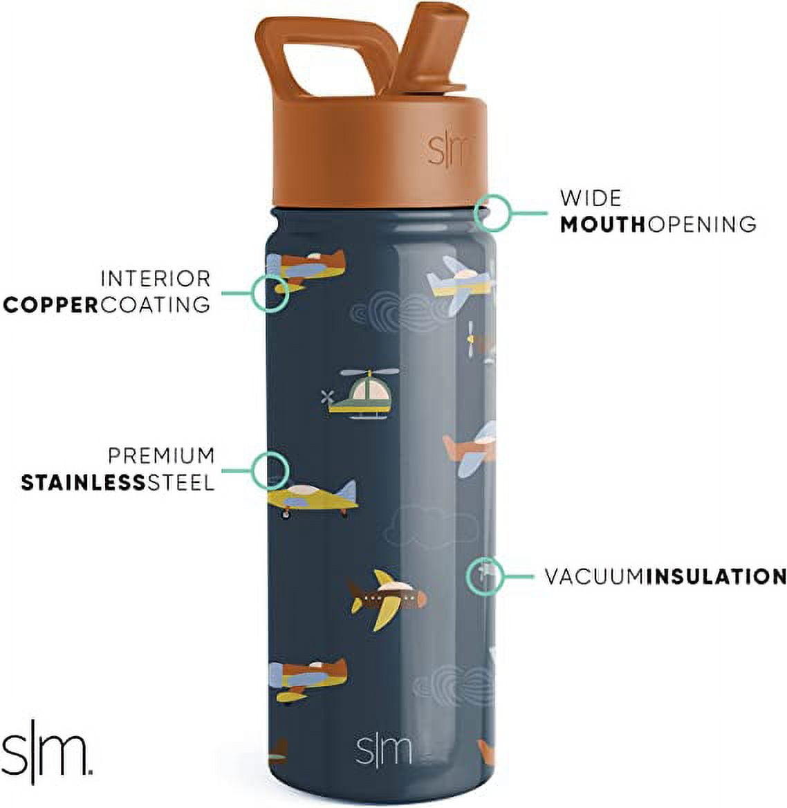Simple Modern Summit Water Bottle Straw Lid Vacuum Insulated Stainless Steel Bottle | 18 fl oz