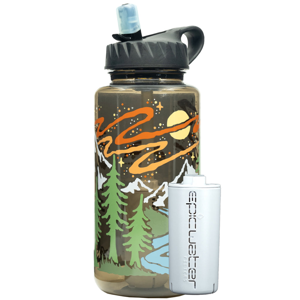 Epic Water Filters Nalgene OG Sustain Tritan USA Made Water Bottle and 75 Gallon Filter - Removes 99.99% of Water Impurities, 32oz, Atomic Child Special Edition