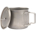 Olicamp Titanium Space Saver Mug with Lid, Nests Nalgene Bottle Inside, Lightweight and Compact, Perfect for Camping and Backpacking, 550mL
