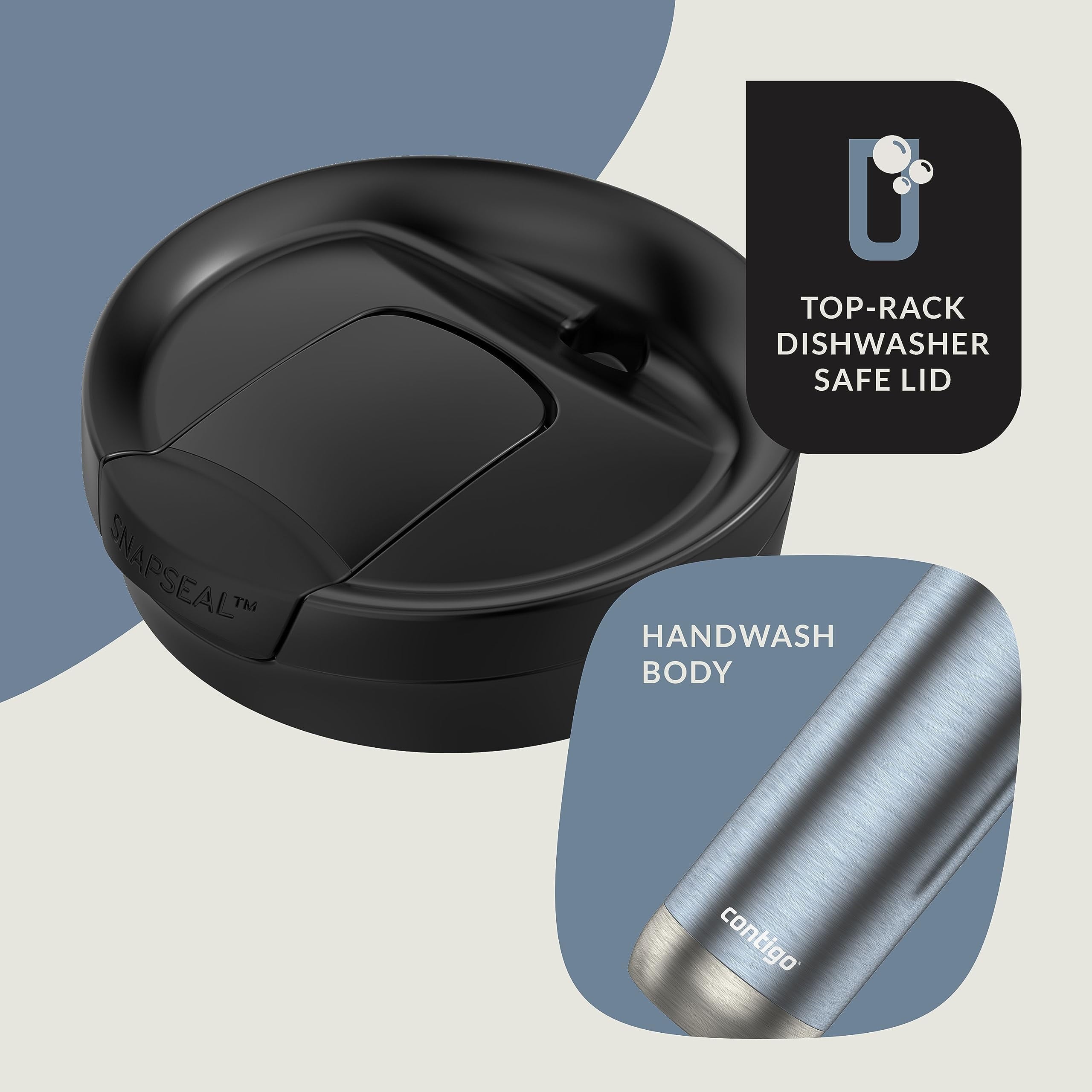 Contigo 20 oz. Superior 2.0 SnapSeal Stainless Steel Travel Mug - Dark Ice