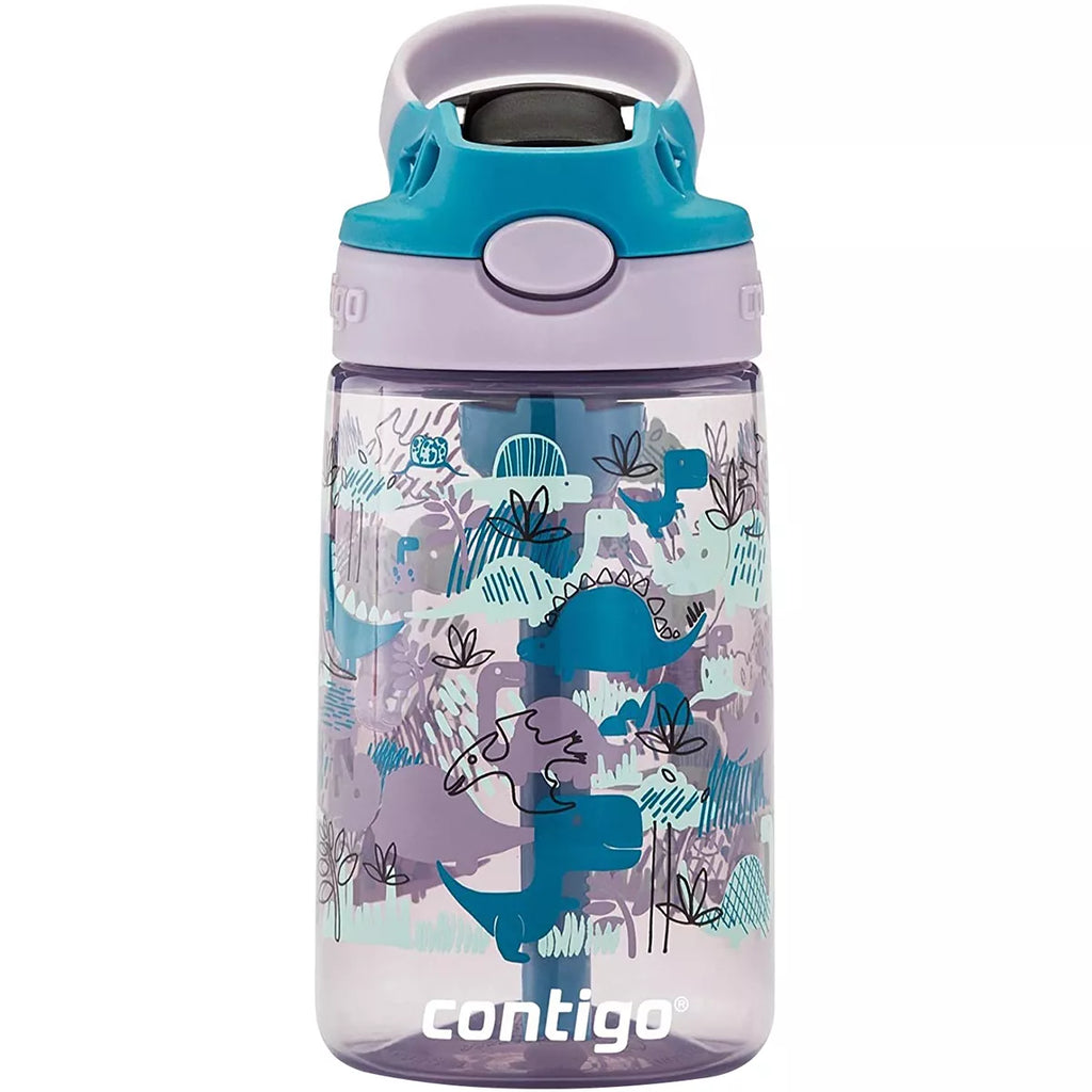 Contigo Kids Water Bottle with Redesigned AUTOSPOUT Straw, 14 oz, Grape Forest Haven