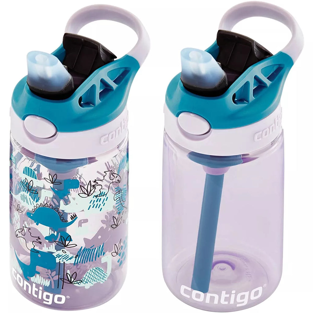 Contigo Kids Water Bottle with Redesigned AUTOSPOUT Straw, 14 oz, Grape Forest Haven