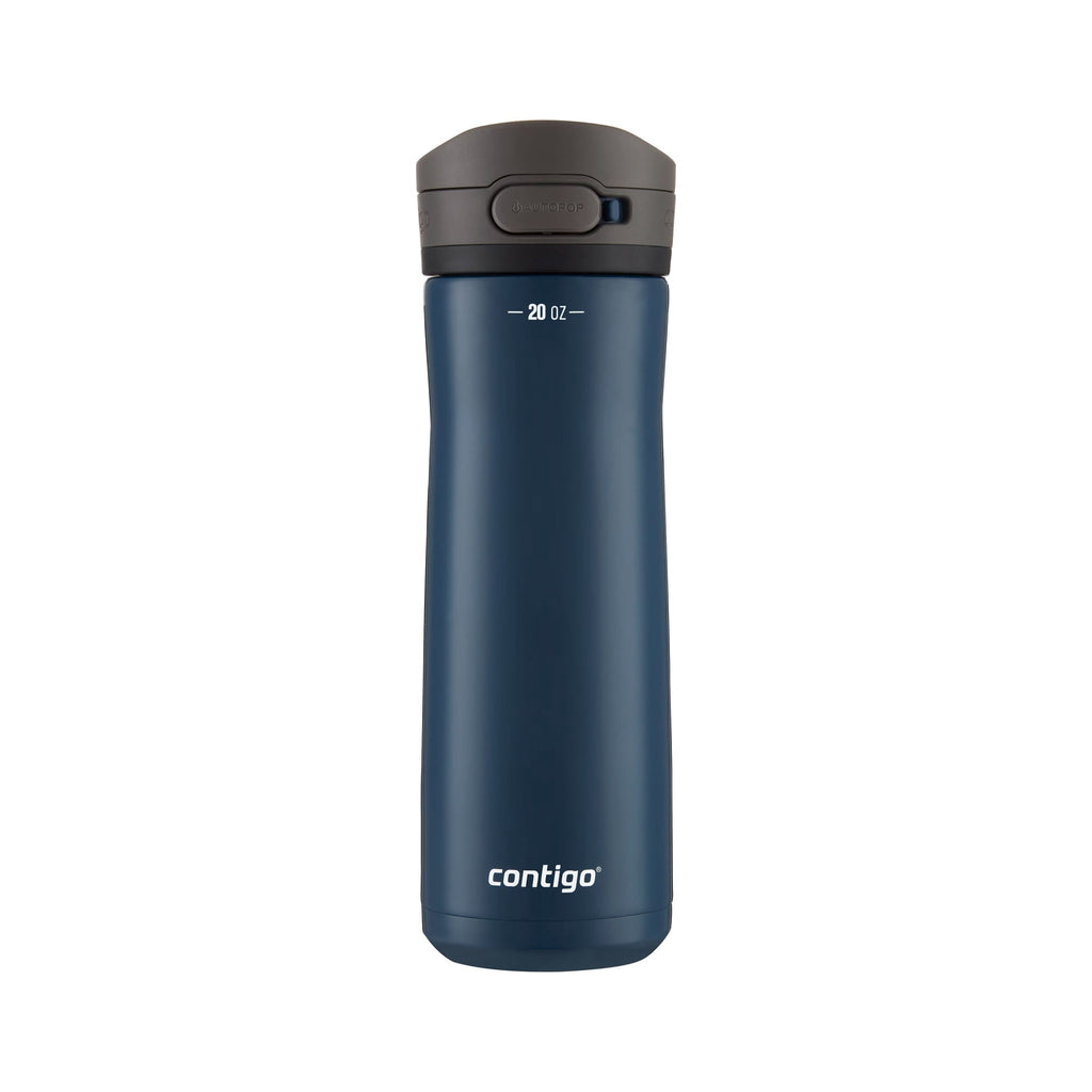 Contigo Jackson Chill Bundle 2 Water Bottles Black 24oz and Blueberry 20oz with Autopop Lid