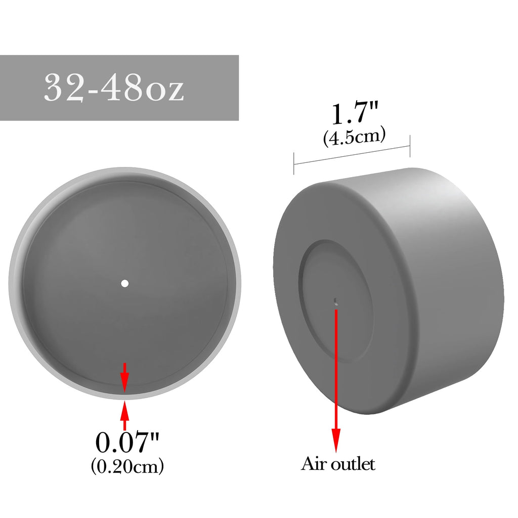 Linkidea 2 Pack Water Bottle Boot Compatible with Nalgene Sustain Wide Mouth 32oz/48oz, Narrow Mouth 32oz, Silicone Anti-Slip Bottle Bottom Bumper Protector (Grey)