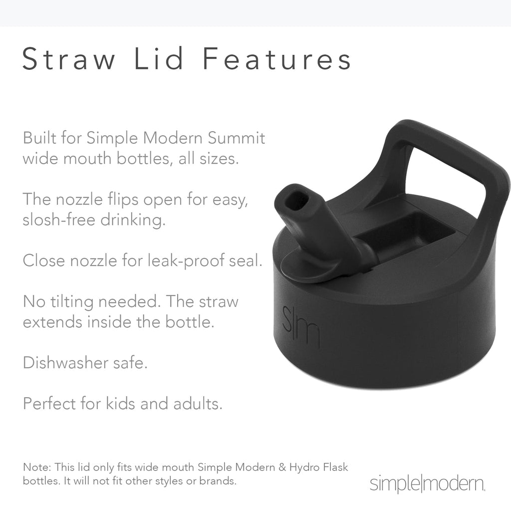 Simple Modern Summit Water Bottle Straw Lid Vacuum Insulated Stainless Steel Bottle | 18 fl oz