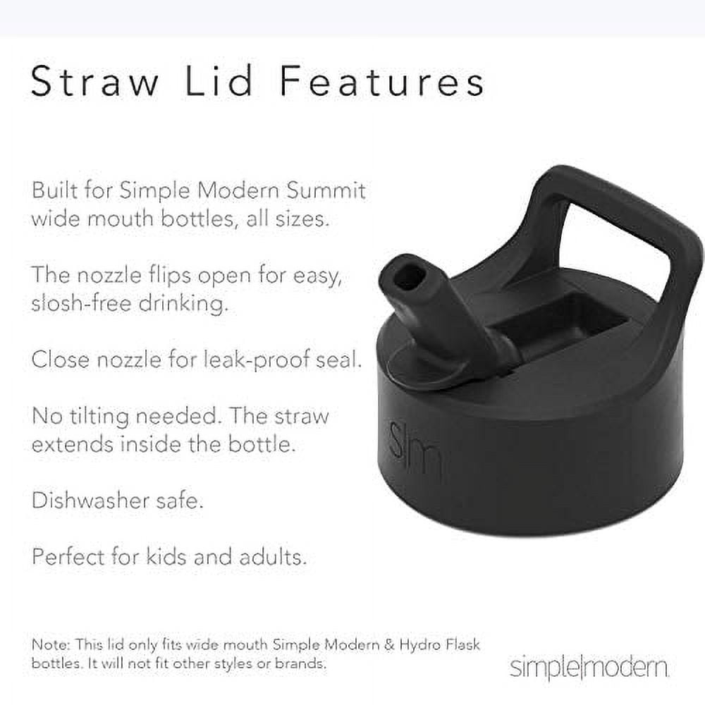 Simple Modern Summit Water Bottle Straw Lid Vacuum Insulated Stainless Steel Bottle | 18 fl oz