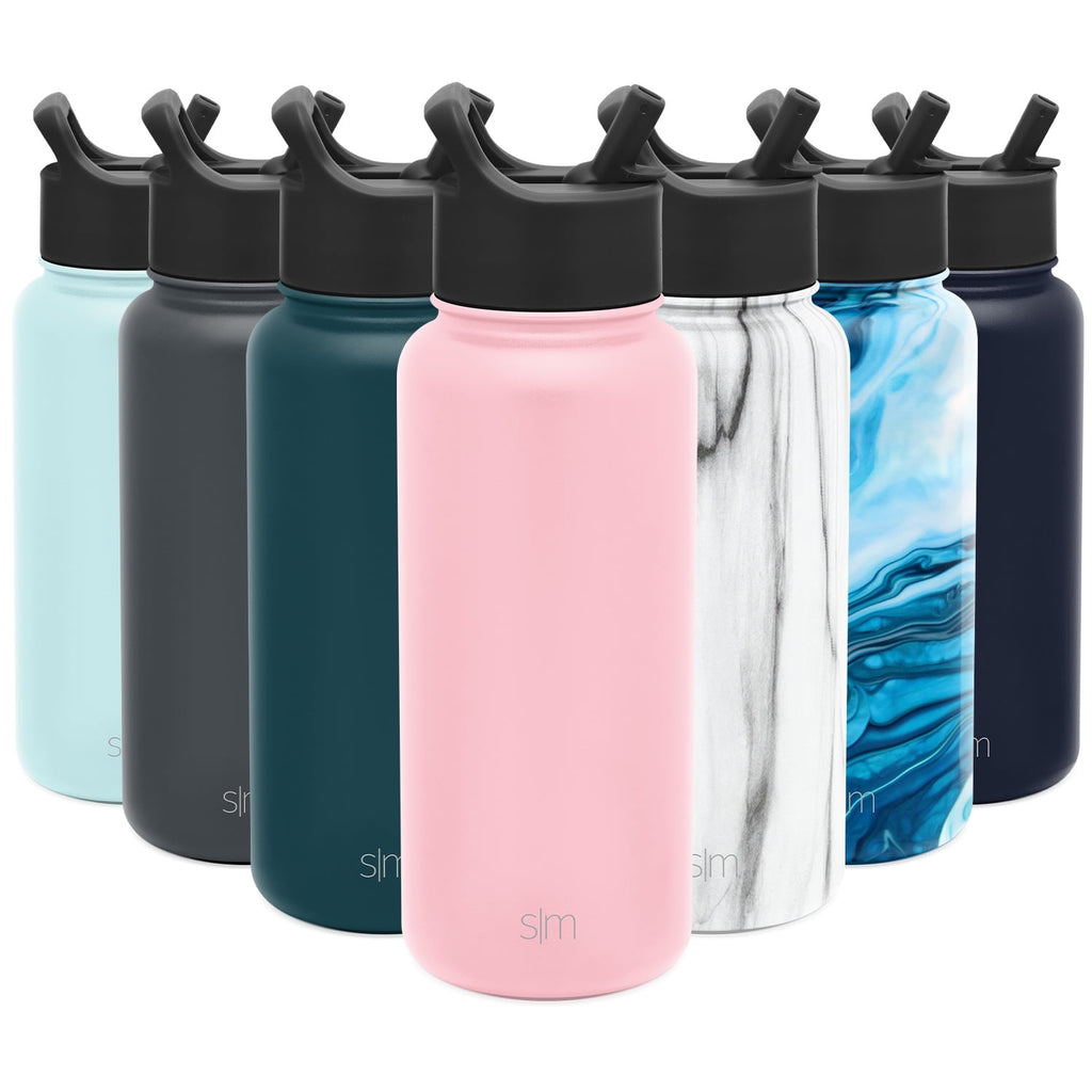 Simple Modern Summit Water Bottle Straw Lid Vacuum Insulated Stainless Steel Bottle | 18 fl oz
