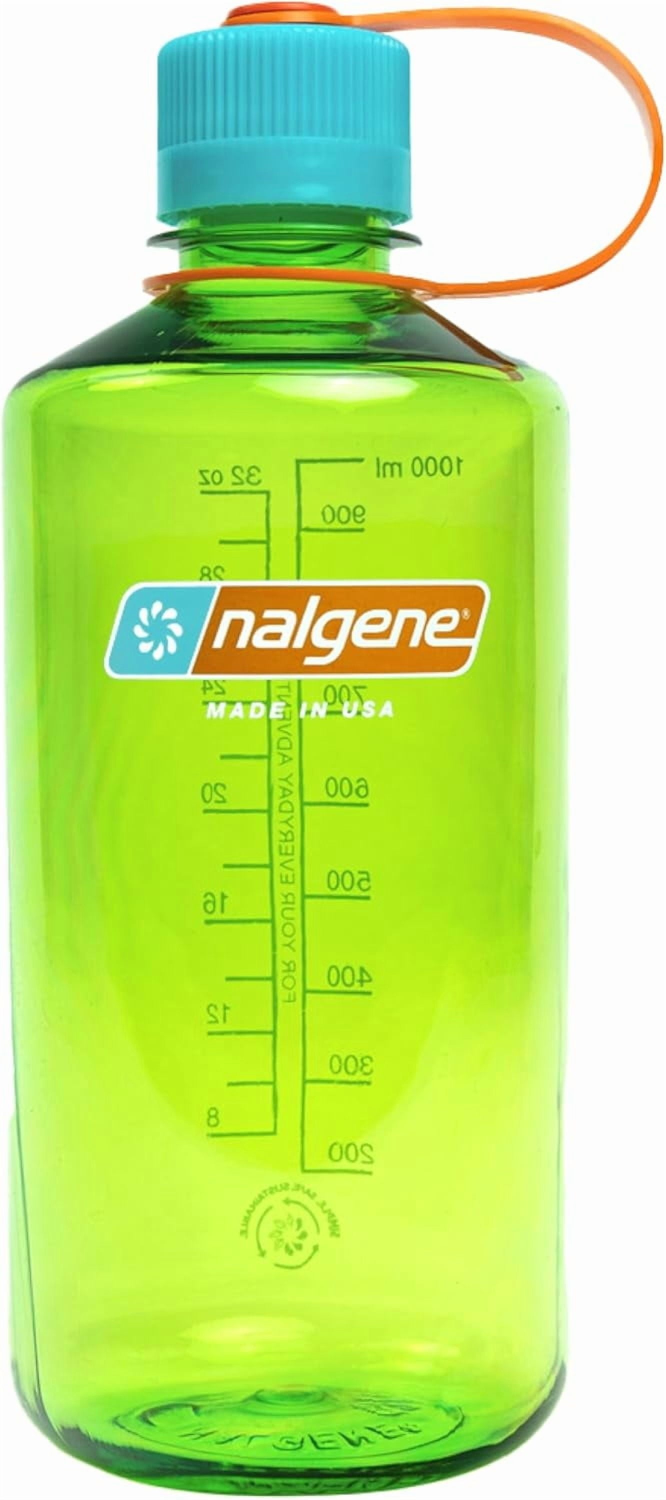 Nalgene Sustain Tritan BPA-Free Water Bottle Made with Material Derived from 50% Plastic Waste, 32 OZ, Narrow Mouth, Pear