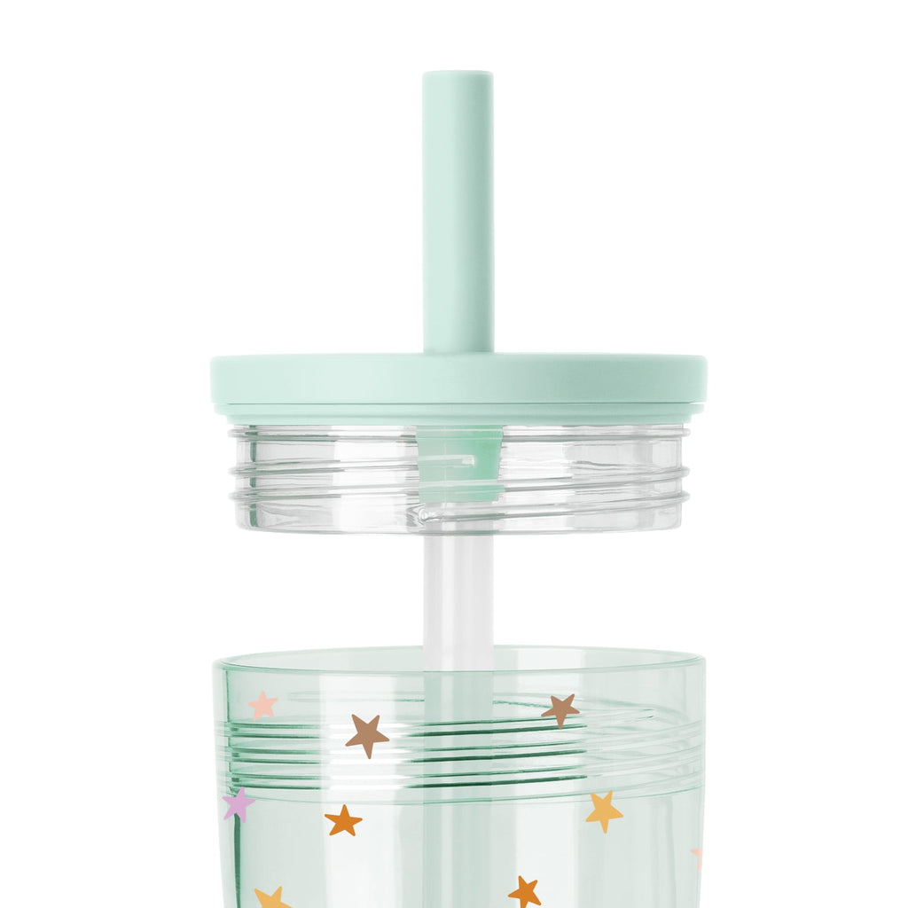 Simple Modern 12 fl oz Tritan Plastic Junior Tumbler with Silicone Straw Lid for Toddlers | Stars