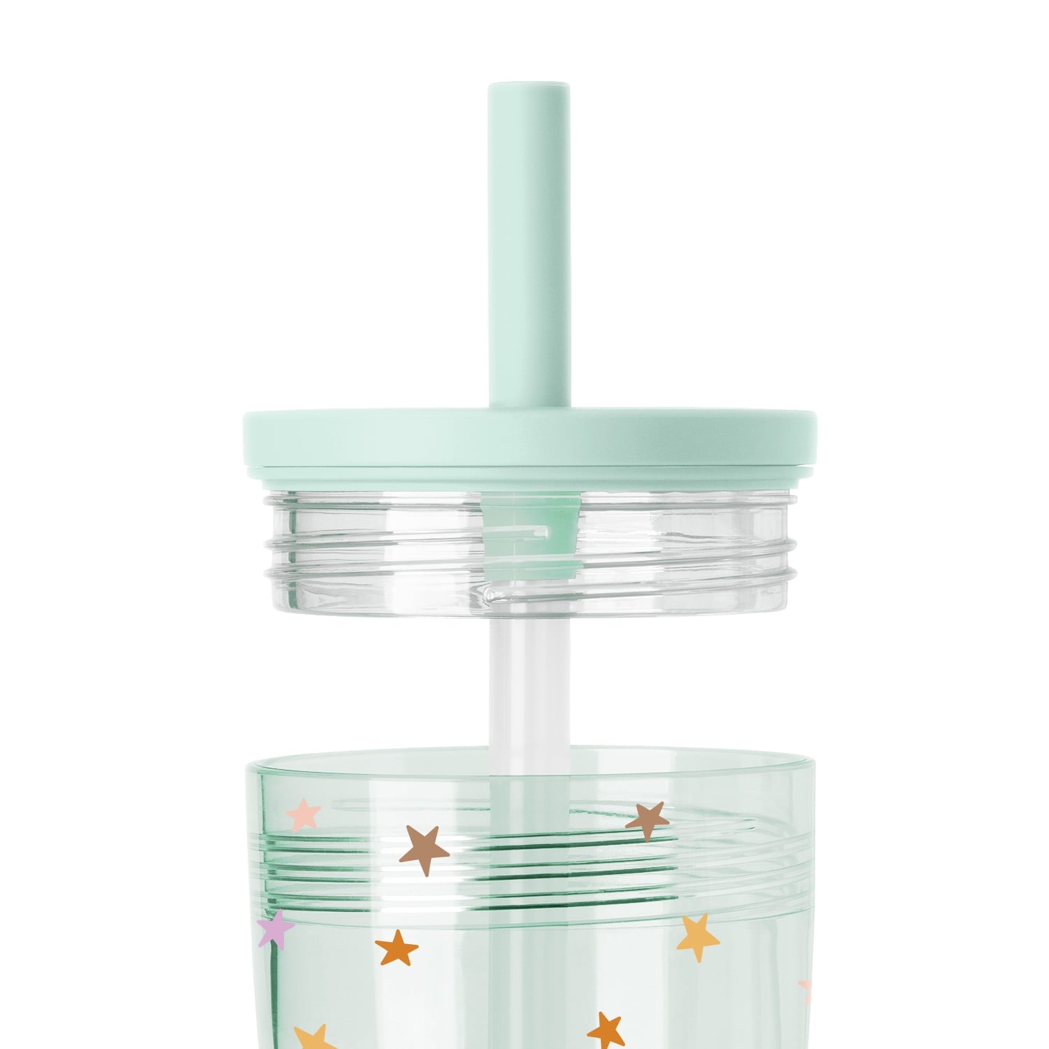 Simple Modern 12 fl oz Tritan Plastic Junior Tumbler with Silicone Straw Lid for Toddlers | Stars