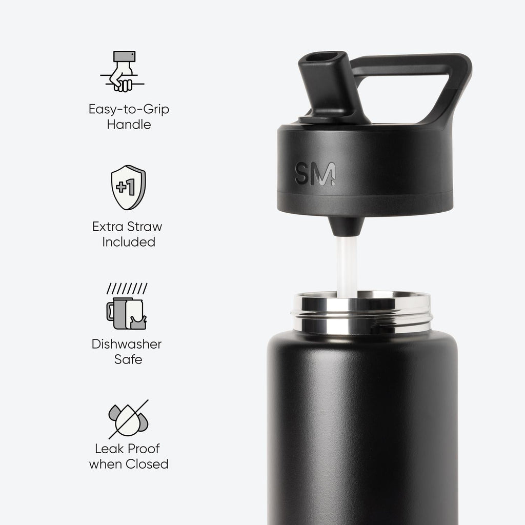 Simple Modern 30 fl oz Insulated Stainless Steel Summit Wide Mouth Water Bottle with Straw Lid | Slumberland