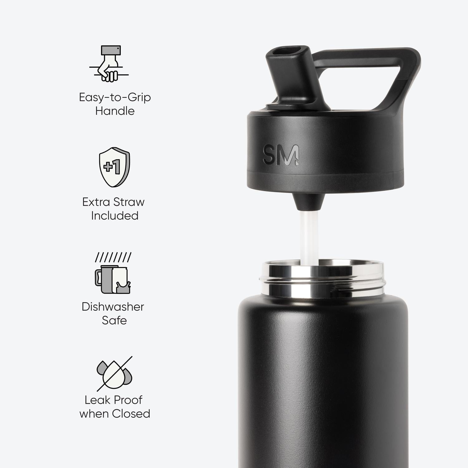 Simple Modern 30 fl oz Insulated Stainless Steel Summit Wide Mouth Water Bottle with Straw Lid | Slumberland
