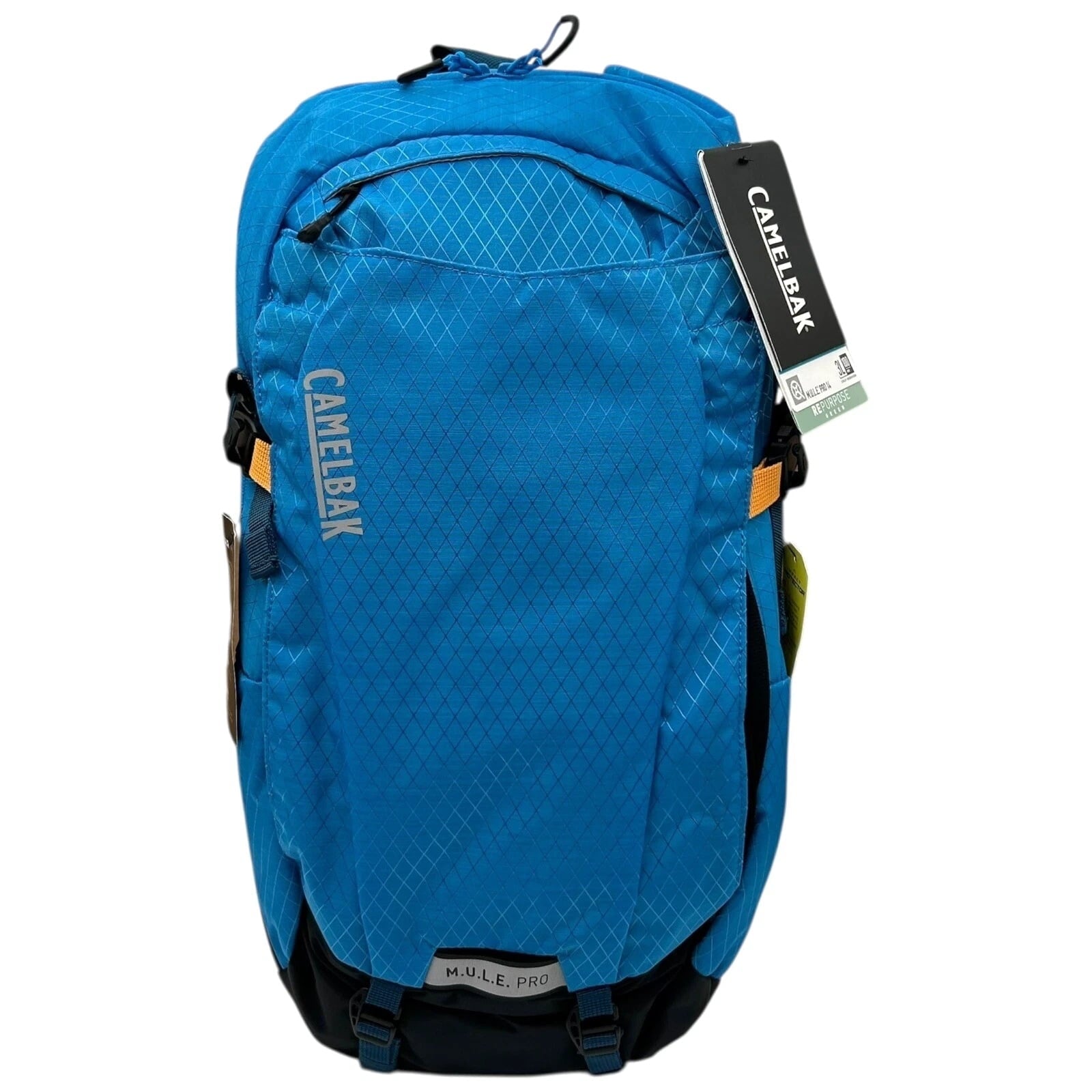 CAMELBAK M.U.L.E Pro 14L Bike Hydration Backpack 100 oz, Ibiza Blue/Orange