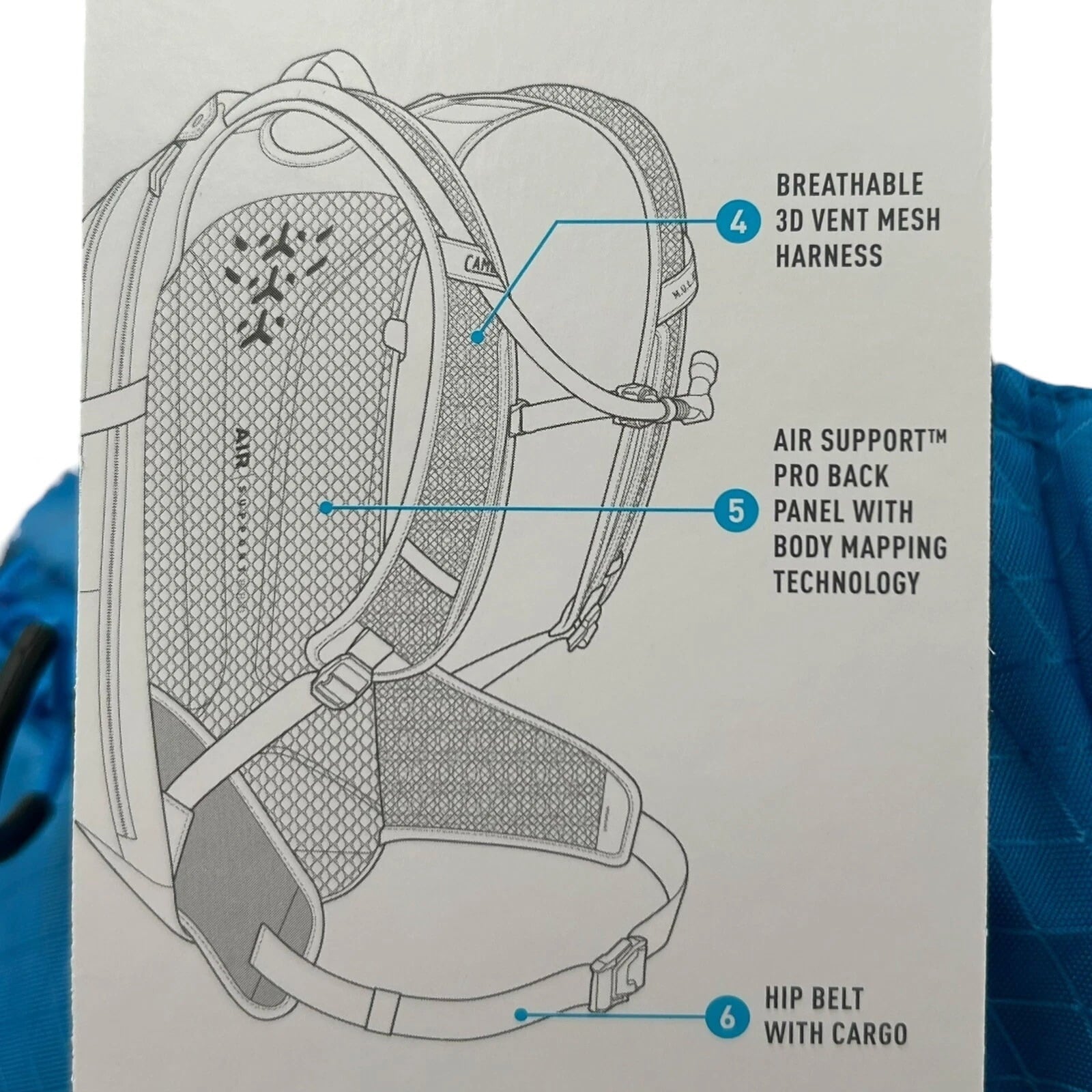 CAMELBAK M.U.L.E Pro 14L Bike Hydration Backpack 100 oz, Ibiza Blue/Orange