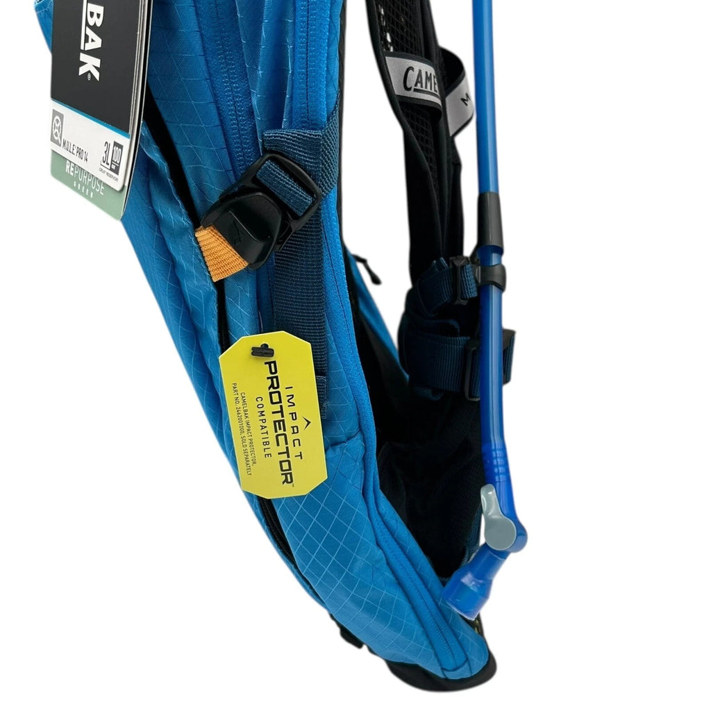 CAMELBAK M.U.L.E Pro 14L Bike Hydration Backpack 100 oz, Ibiza Blue/Orange