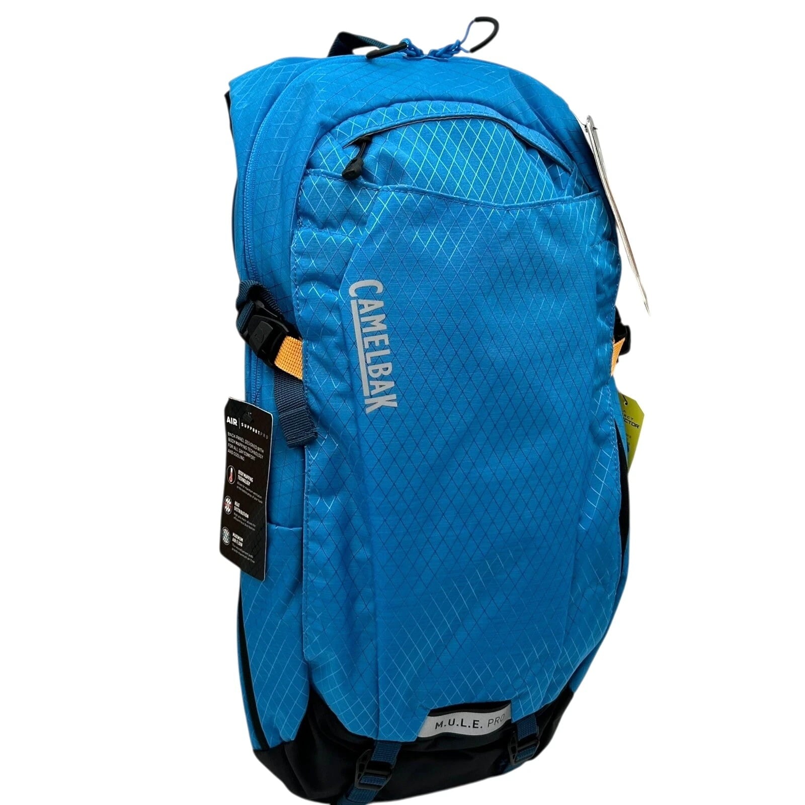 CAMELBAK M.U.L.E Pro 14L Bike Hydration Backpack 100 oz, Ibiza Blue/Orange
