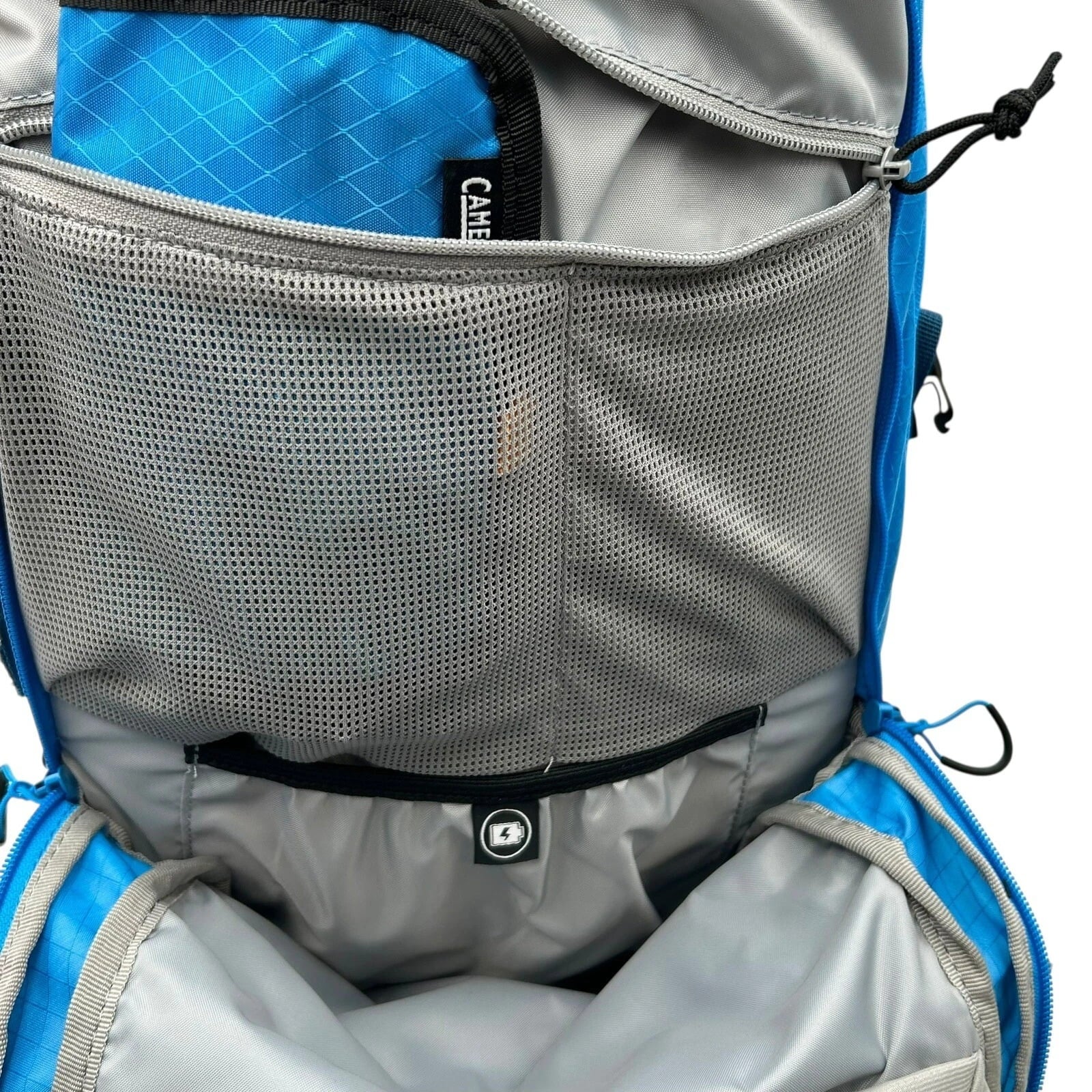 CAMELBAK M.U.L.E Pro 14L Bike Hydration Backpack 100 oz, Ibiza Blue/Orange