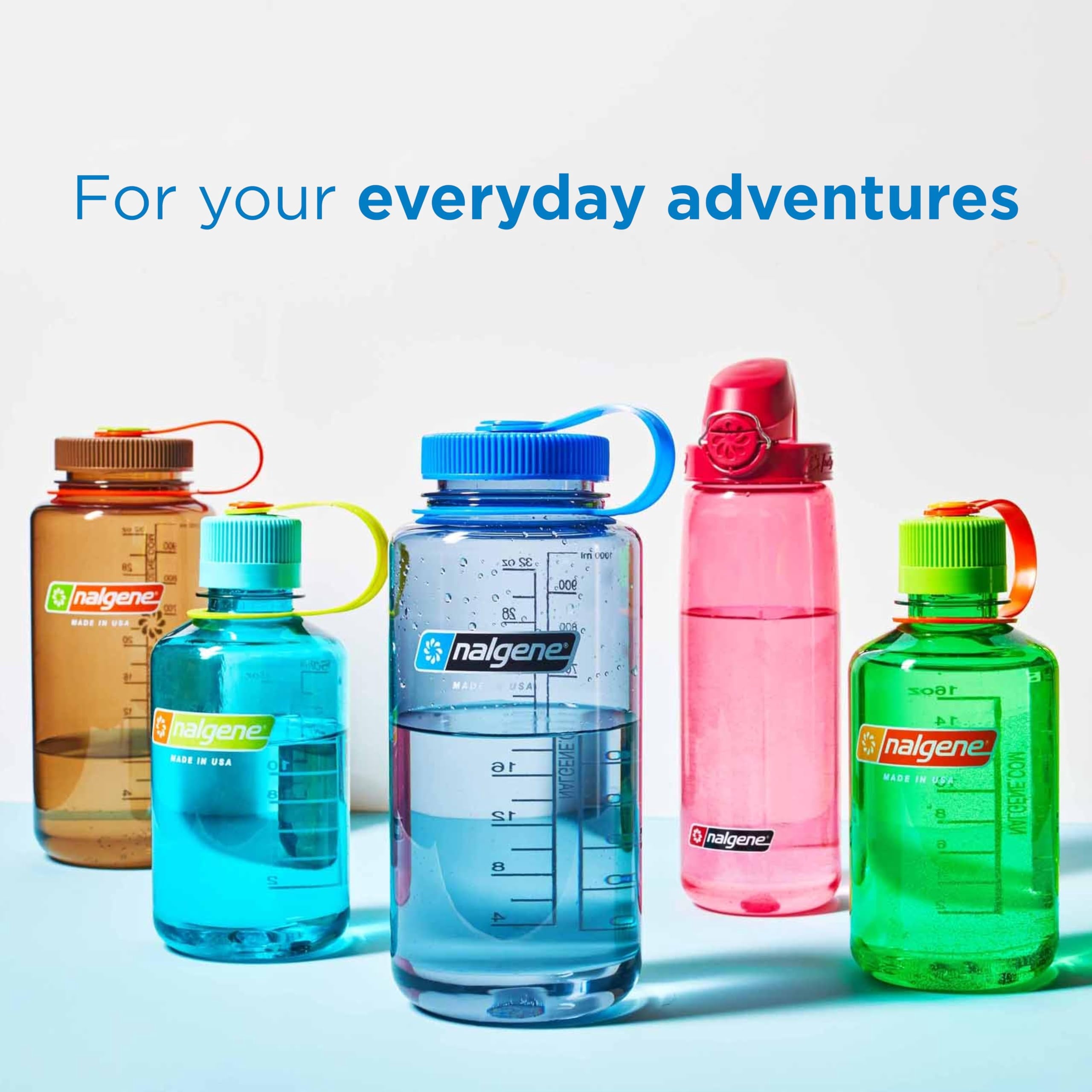 Nalgene Sustain Tritan BPA-Free Water Bottle Made with Material Derived from 50% Plastic Waste (using ISCC certified mass balance), 32 OZ, Narrow Mouth, Cherry Blossom