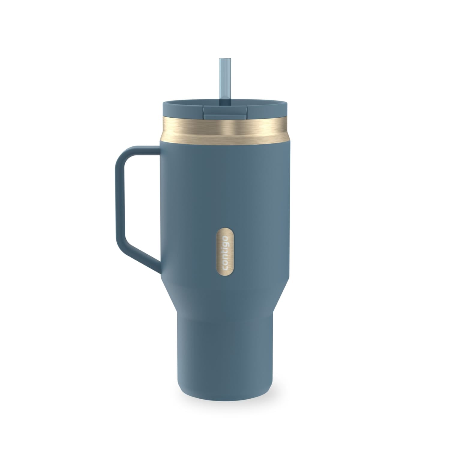 Contigo SnapSeal Leakproof Stainless Steel Reusable Water Bottle Tumbler with Side Handle, Black/Bronze, 30 oz