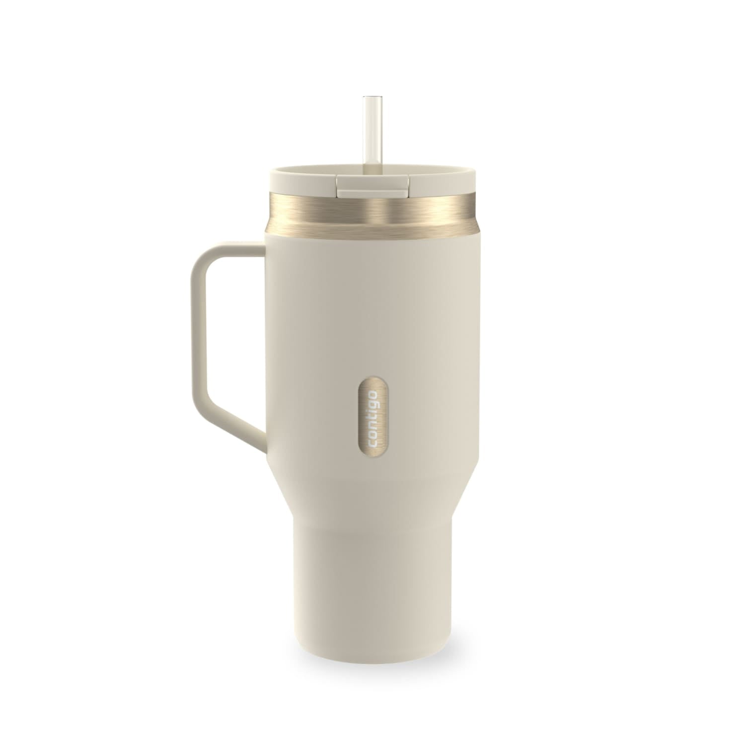 Contigo SnapSeal Leakproof Stainless Steel Reusable Water Bottle Tumbler with Side Handle, Black/Bronze, 30 oz